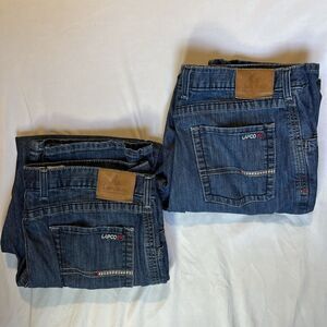 Lapco FR Flame Resistant Jeans 40x31 Lot Of 2 Modern Workwear Blue Dark Wash